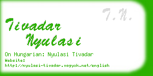 tivadar nyulasi business card